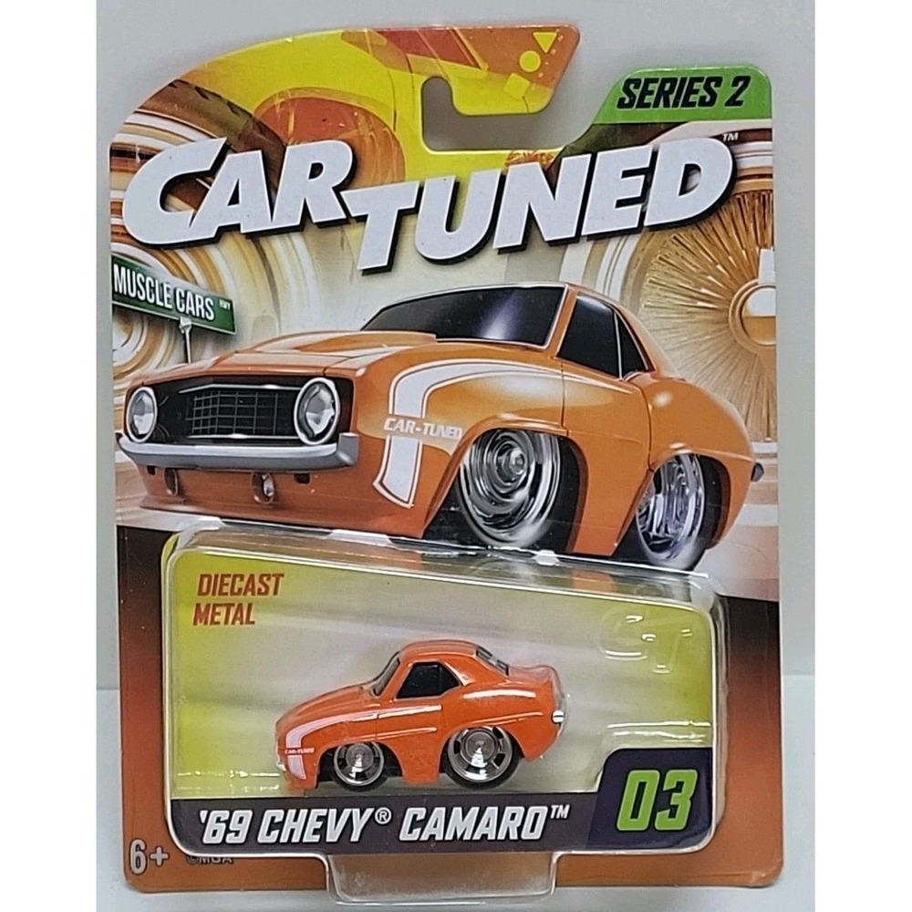 New 2024 MGA Car Tuned Series 2 Muscle Cars #03 '69 Chevy‎ Camaro" Orange Toy